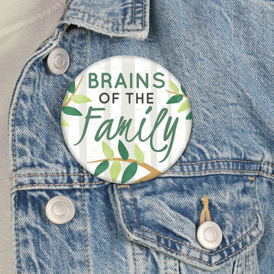 Family Tree Reunion - 3 inch Family Gathering Party Badge - Pinback Buttons - Set of 8
