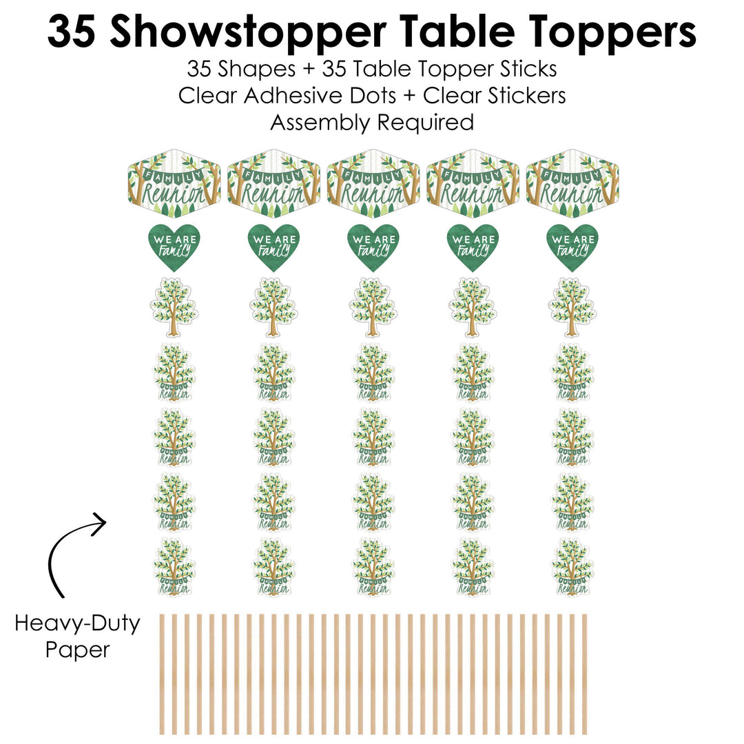 Family Tree Reunion Showstopper Table Toppers - 35 Pc