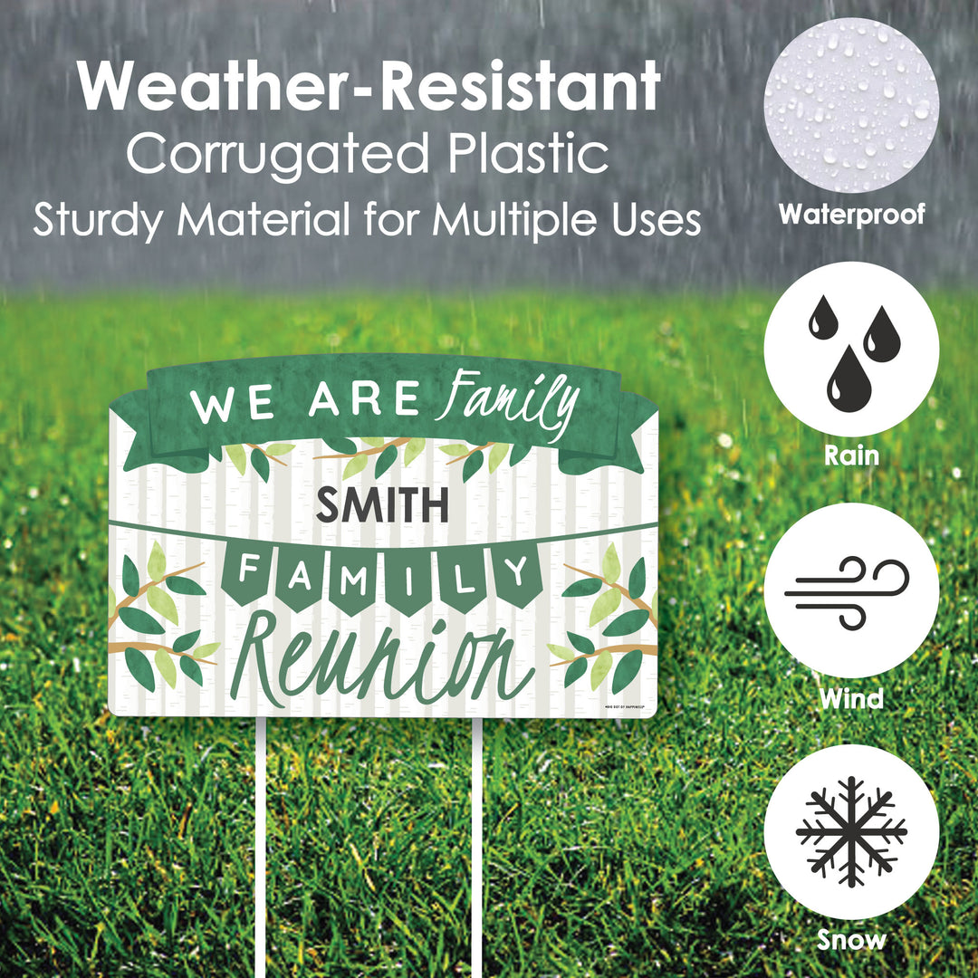 Family Tree Reunion - Family Gathering Party Yard Sign Lawn Decorations - Personalized We Are Family Party Yardy Sign