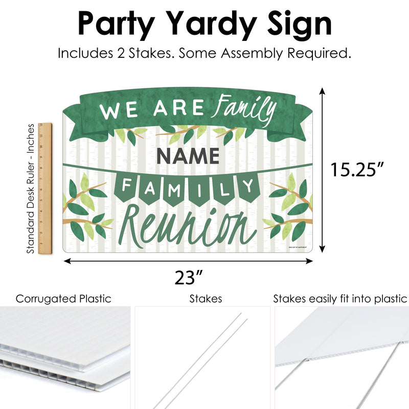 Family Tree Reunion - Family Gathering Party Yard Sign Lawn Decorations - Personalized We Are Family Party Yardy Sign