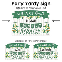 Family Tree Reunion - Family Gathering Party Yard Sign Lawn Decorations - Personalized We Are Family Party Yardy Sign