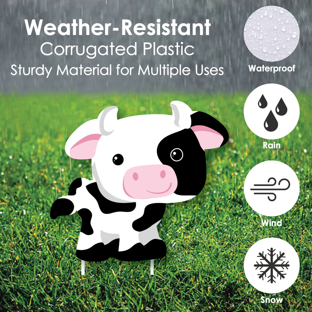 Farm Animals - Barnyard Lawn Decorations - Outdoor Baby Shower or Birthday Party Yard Decorations - 10 Piece