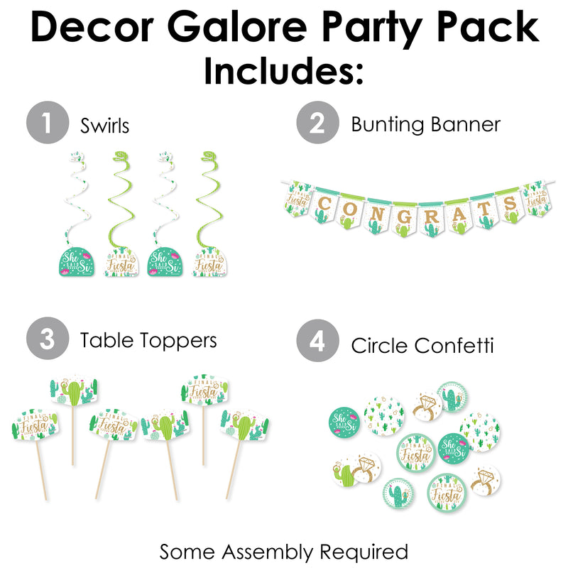 Final Fiesta - Last Fiesta Bachelorette Party Supplies Decoration Kit - Decor Galore Party Pack - 51 Pieces