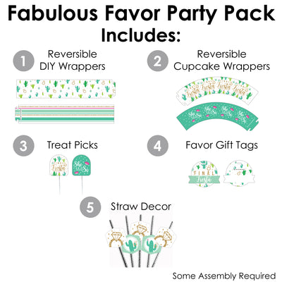 Final Fiesta - Last Fiesta Bachelorette Party Favors and Cupcake Kit - Fabulous Favor Party Pack - 100 Pieces