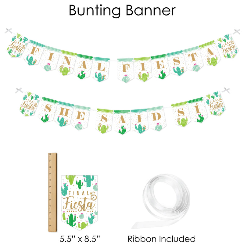 Final Fiesta - Last Fiesta Bachelorette Party Supplies - Banner Decoration Kit - Fundle Bundle