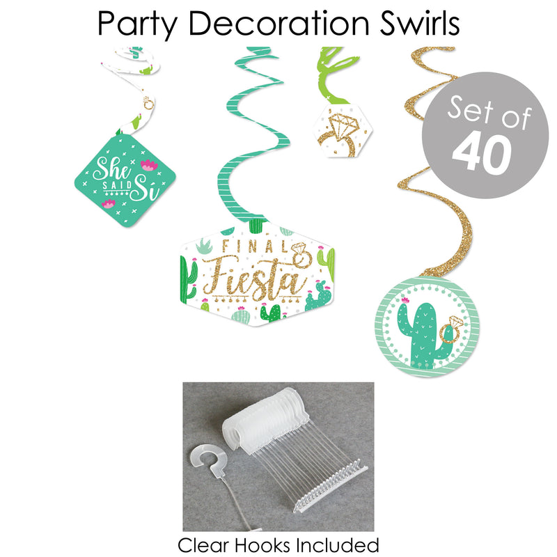 Final Fiesta - Last Fiesta Bachelorette Party Supplies - Banner Decoration Kit - Fundle Bundle