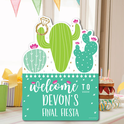 Final Fiesta - Party Decorations - Last Fiesta Bachelorette Party Personalized Welcome Yard Sign