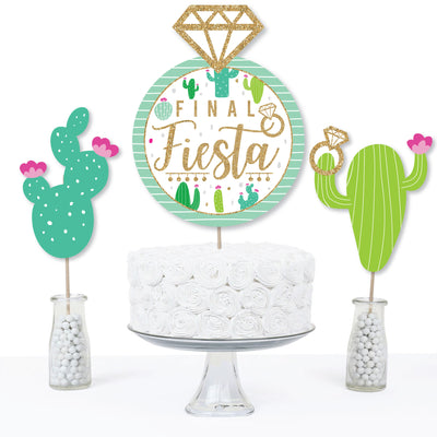 Final Fiesta - Last Fiesta Bachelorette Party Centerpiece Sticks - Table Toppers - Set of 15