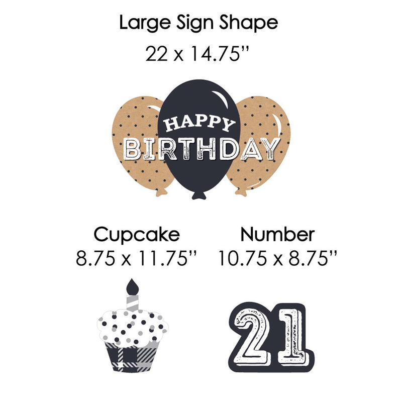 Finally 21 - 21st Birthday - Yard Sign & Outdoor Lawn Decorations - 21st Birthday Party Yard Signs - Set of 8
