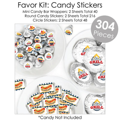 Fire Up the Grill - Summer BBQ Picnic Party Supplies - Banner Decoration Kit - Fundle Bundle