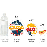 Fire Up the Grill - Summer BBQ Picnic Party Giant Circle Confetti - Party Decorations - Large Confetti 27 Count