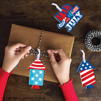 Firecracker 4th of July - Red, White and Royal Blue Decorations - Tree Ornaments - Set of 12