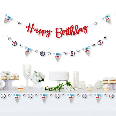 Fired Up Fire Truck - Firefighter Firetruck Birthday Party Letter Banner Decoration - 36 Banner Cutouts and Happy Birthday Banner Letters