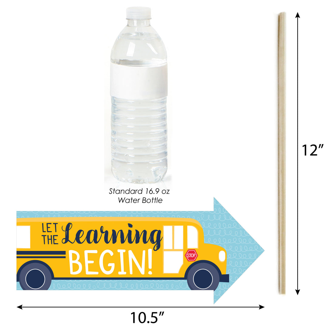 Funny First Day of School - Back to School Classroom Decorations Photo Booth Props Kit - 10 Piece