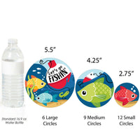 Let's Go Fishing - Fish Themed Party or Birthday Party Giant Circle Confetti - Party Decorations - Large Confetti 27 Count
