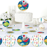 Let's Go Fishing - Fish Themed Party or Birthday Party Giant Circle Confetti - Party Decorations - Large Confetti 27 Count