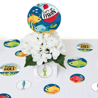 Let's Go Fishing - Fish Themed Party or Birthday Party Giant Circle Confetti - Party Decorations - Large Confetti 27 Count
