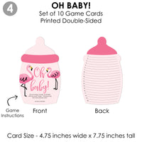 Pink Flamingo - 4 Tropical Summer Baby Shower Games - 10 Cards Each - Gamerific Bundle
