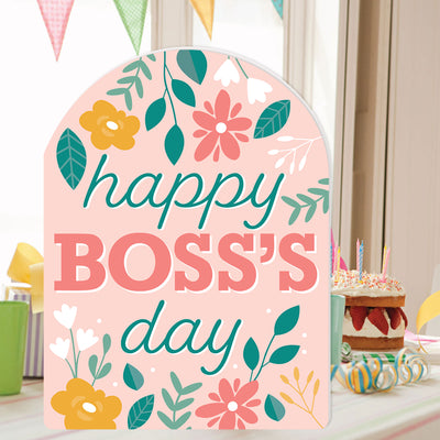 Female Best Boss Ever - Happy Women Boss's Day Giant Greeting Card - Big Shaped Jumborific Card - 16.5 x 22 inches