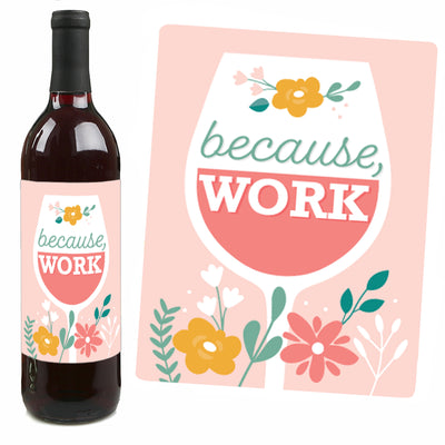 Female Best Boss Ever - Women Boss's Day Decorations for Women - Wine Bottle Label Stickers - Set of 4