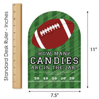 End Zone - Football - How Many Candies Baby Shower or Birthday Party Game - 1 Stand and 40 Cards - Candy Guessing Game