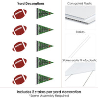End Zone - Football - Lawn Decorations - Outdoor Baby Shower or Birthday Party Yard Decorations - 10 Piece