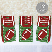 End Zone - Football - Baby Shower or Birthday Gift Favor Bags - Party Goodie Boxes - Set of 12
