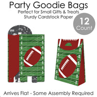 End Zone - Football - Baby Shower or Birthday Gift Favor Bags - Party Goodie Boxes - Set of 12