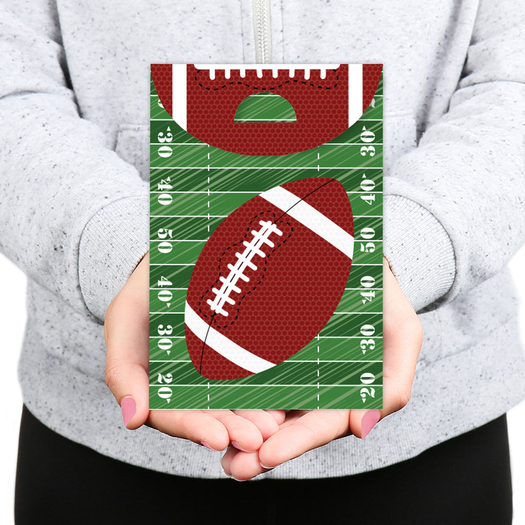 End Zone - Football - Baby Shower or Birthday Gift Favor Bags - Party Goodie Boxes - Set of 12
