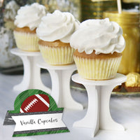 End Zone - Football - Baby Shower or Birthday Party Tent Buffet Card - Table Setting Name Place Cards - Set of 24