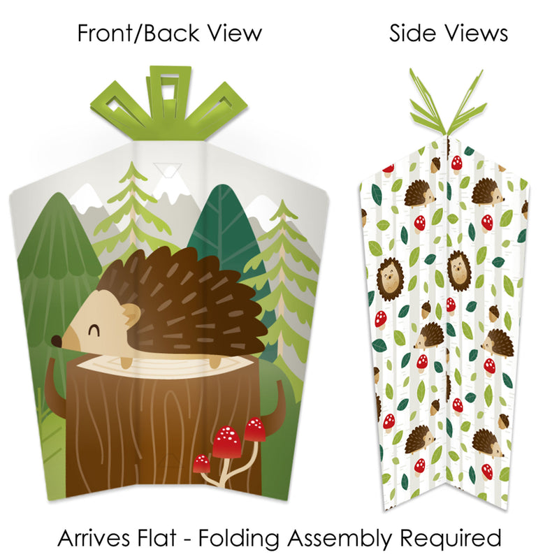 Forest Hedgehogs - Table Decorations - Woodland Birthday Party or Baby Shower Fold and Flare Centerpieces - 10 Count