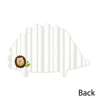 Forest Hedgehogs - Shaped Thank You Cards - Woodland Birthday Party or Baby Shower Thank You Note Cards with Envelopes - Set of 12