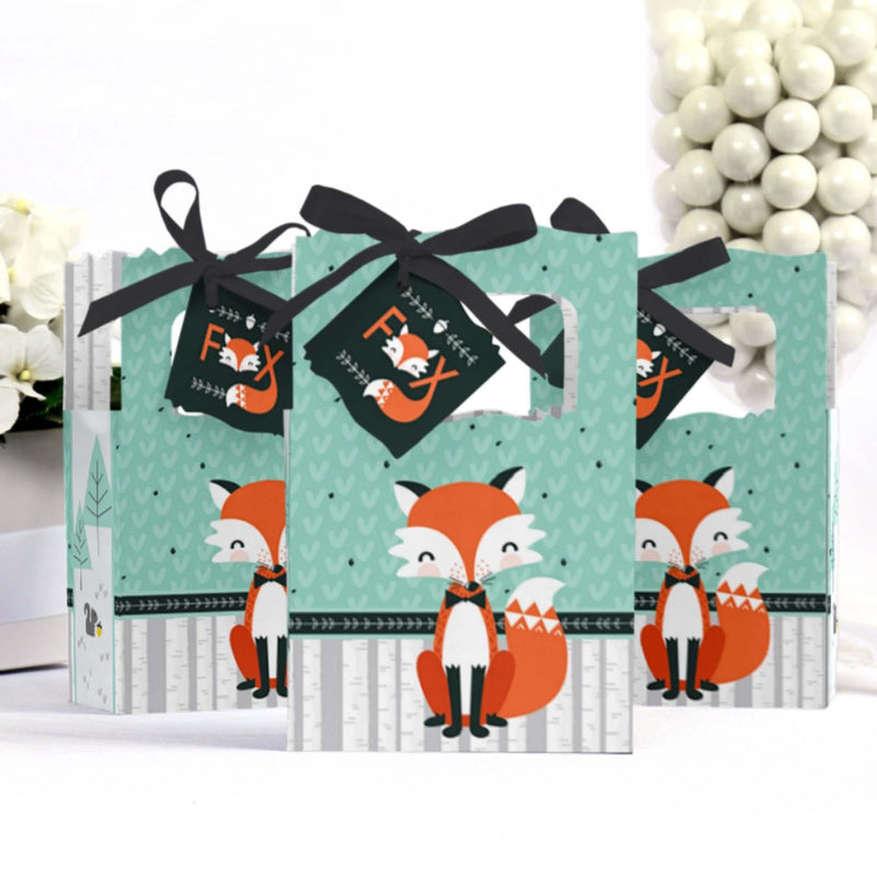 Mr. Foxy Fox - Baby Shower or Birthday Party Favor Boxes - Set of 12