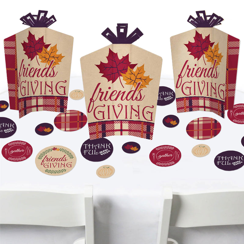 Friends Thanksgiving Feast - Friendsgiving Decor and Confetti - Terrific Table Centerpiece Kit - Set of 30