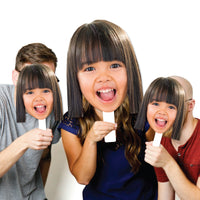 Fun Face Combo - Custom Photo Big Head Cut Out Photo Booth and Fan Props Kit - Upload 1 Photo - Set of 3