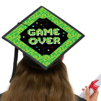 Game Over - Video Game Graduation Cap Decorations Kit - Grad Cap Cover