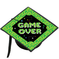 Game Over - Video Game Graduation Cap Decorations Kit - Grad Cap Cover