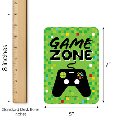 Game Zone - Picture Bingo Cards and Markers - Pixel Video Game Party or Birthday Party Bingo Game - Set of 18