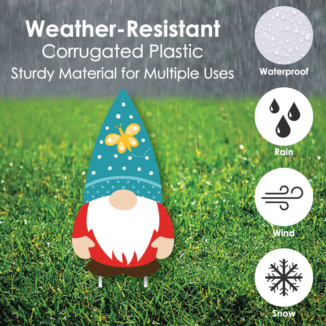 Garden Gnomes - Lawn Decorations - Outdoor Forest Gnome Party Yard Decorations - 10 Piece