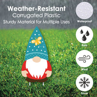 Garden Gnomes - Lawn Decorations - Outdoor Forest Gnome Party Yard Decorations - 10 Piece