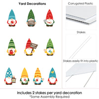 Garden Gnomes - Lawn Decorations - Outdoor Forest Gnome Party Yard Decorations - 10 Piece
