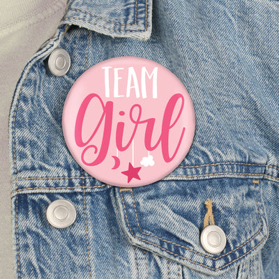 Team Boy or Girl - 3 inch Baby Gender Reveal Party Badge - Pinback Buttons - Set of 8