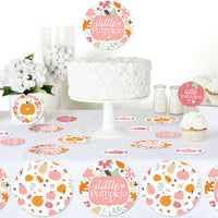 Girl Little Pumpkin - Fall Birthday Party or Baby Shower Giant Circle Confetti - Party Decorations - Large Confetti 27 Count