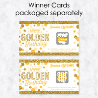 Golden Birthday - Happy Birthday Party Game Scratch Off Cards - 22 Count
