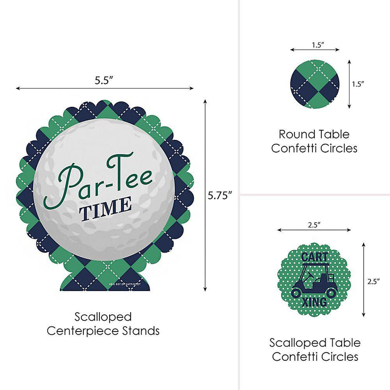Par-Tee Time - Golf - Birthday or Retirement Party Centerpiece and Table Decoration Kit