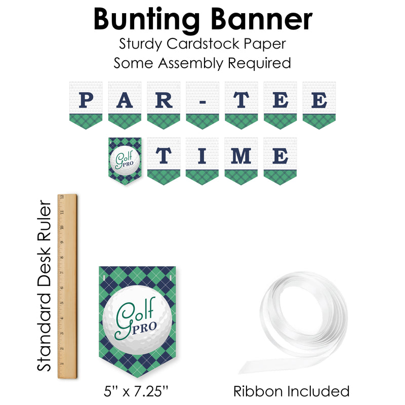 Par-Tee Time - Golf - DIY Birthday or Retirement Party Signs - Snack Bar Decorations Kit - 50 Pieces