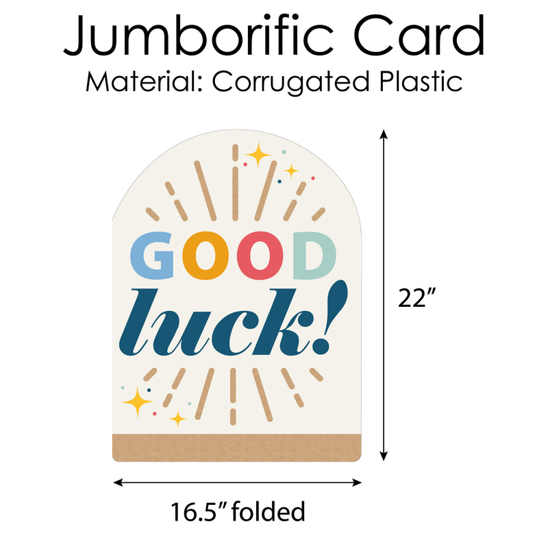 good-luck-encouragement-giant-greeting-card-big-shaped-jumborific-card-16-5-x-22-inches-bigdotofhappiness-com-big-dot-of-happiness-llc for Free Good Luck Printable Cards Good Luck - Encouragement Giant Greeting Card - Big Shaped Jumborific Card - 16.5 x 22 inches | BigDotOfHappiness.com – Big Dot of Happiness LLC for Free Good Luck Printable Cards