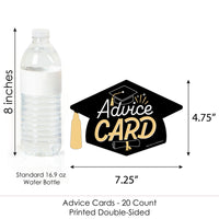 Goodbye High School, Hello College - Grad Cap Wish Card Graduation Party Activities - Shaped Advice Cards Game - Set of 20
