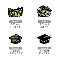 Goodbye High School, Hello College - Grad Cap Lawn Decorations - Outdoor Graduation Party Yard Decorations - 10 Piece