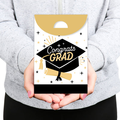 Goodbye High School, Hello College - Graduation Gift Favor Bags - Party Goodie Boxes - Set of 12